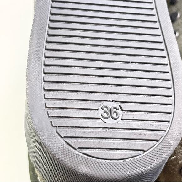 275 Central Green Suede Fashion Sneakers Platform Booties woman's size 36 - Picture 8 of 10